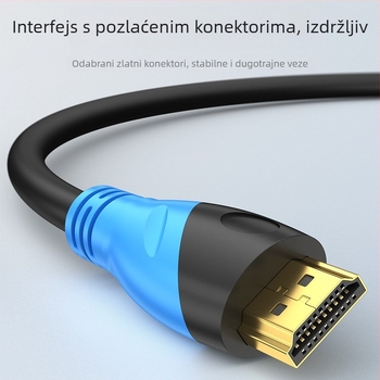 HDMI 2.0 kabel za 4K/60Hz zaslone – CCS žica, zlatni HDMI konektori, kompatibilan s računalom/TV/monitorom/projektorom