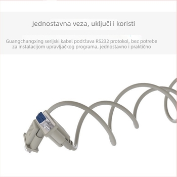 DB9 serijski kabel RS-232, COM sučelje, muški–ženski priključak, vodnik od bakarno oklopljenog čelika