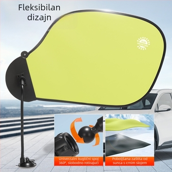 Auto vizir za prozor s usisnom čašicom – anti-odsjaj, aluminijska folija