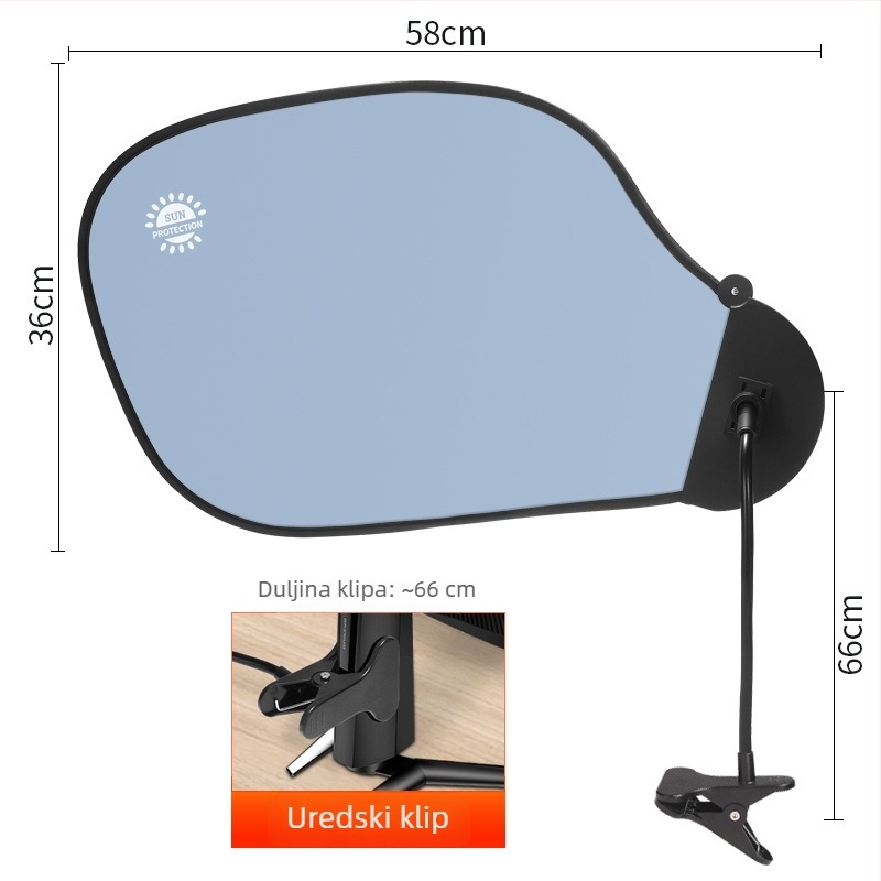 Auto vizir za prozor s usisnom čašicom – anti-odsjaj, aluminijska folija