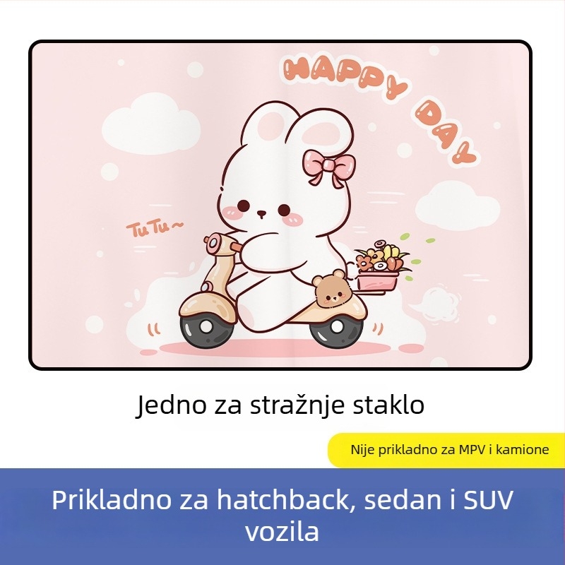 Automobilska magnetska sjenila za bočni prozor – karikatura dizajn, gradient uzorak, jednostavan stil, PVC (PVC; magnetsko pričvršćivanje; univerzalni modeli; gradientni uzorak)