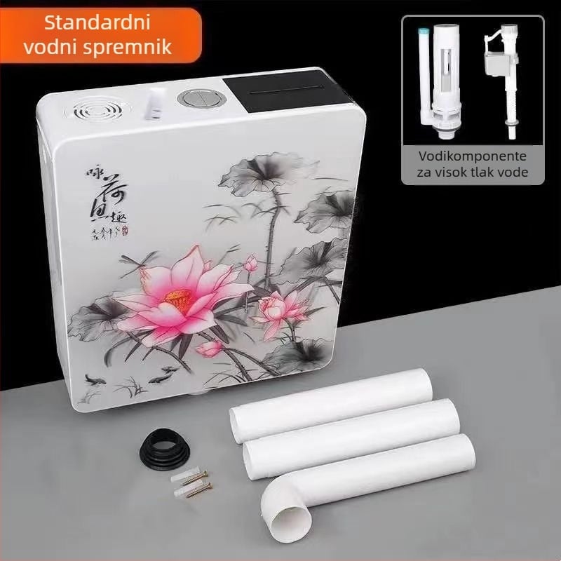 Zidni spremnik za ispiranje za squat WC, ušteda vode, visok protok, plastika, brenda SKALUN/Shang Karen