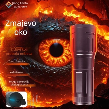 Ručna LED svjetiljka visoke snage, 15W, 1500lm, domet 1000m, baterija 3x18650, IPX4