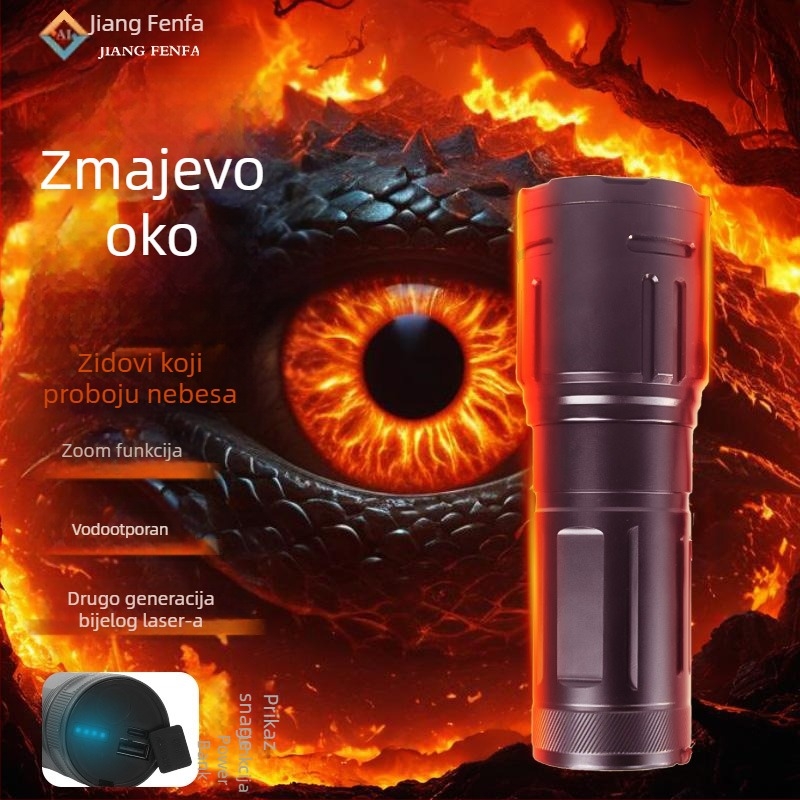 Ručna LED svjetiljka visoke snage, 15W, 1500lm, domet 1000m, baterija 3x18650, IPX4