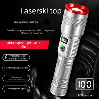 Kamperska lanterna sa žaruljom, punjiva, prekidač na gumb