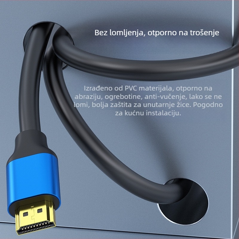 HDMI kabel 2.0 za 4K monitore i PC, zlatni konektori, kućište od aluminijskog legura