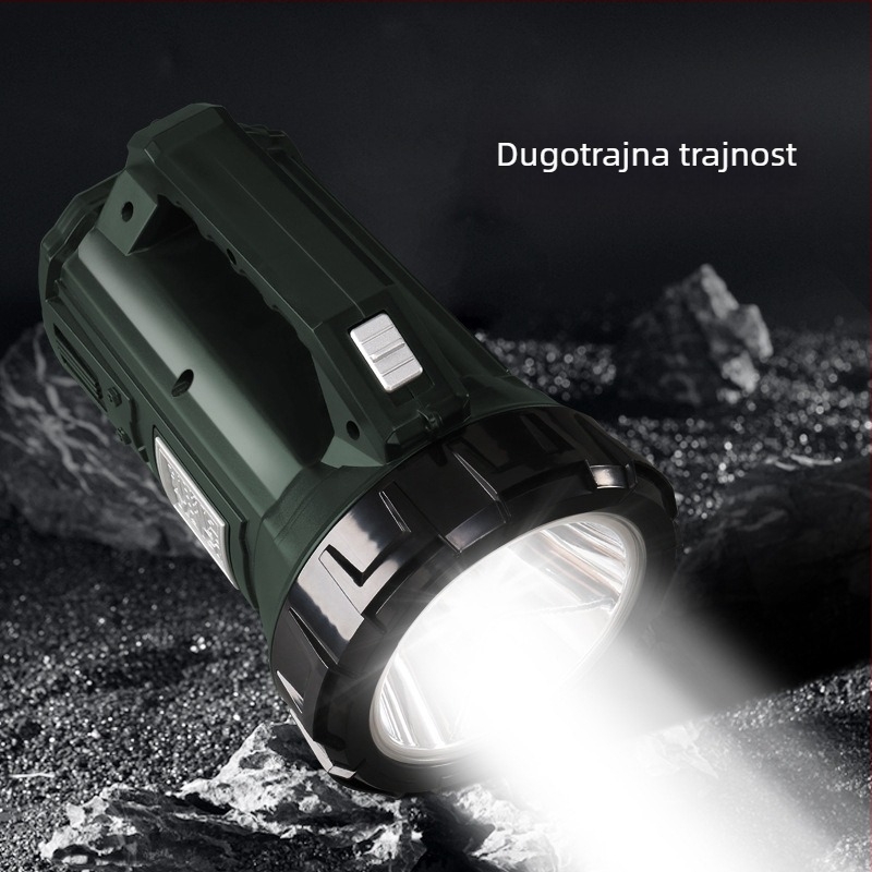 Yage LED visoko-učinkovita vanjska ručna svjetiljka za patrolu i hitne situacije, LED 10W, baterija 8000mAh, ABS kućište, domet do 500m