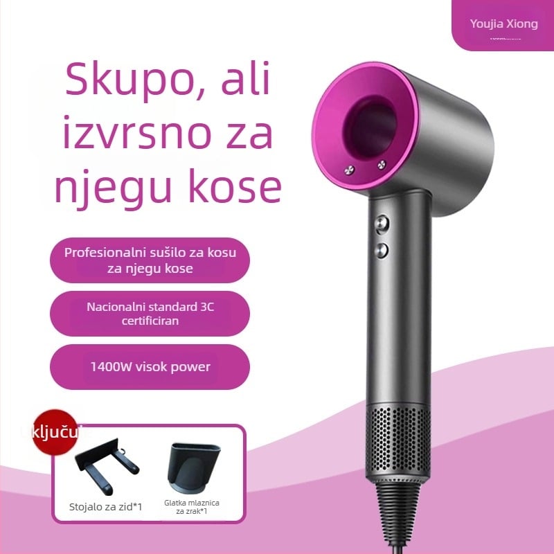 Sušilo za kosu 1400W, četkasti motor, 220V, hladan/topli zrak, negativni ioni