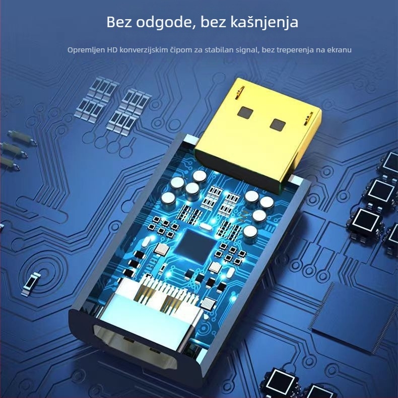 DP na HDMI adapter — 4K rezolucija, podrška svim sustavima, model ZA021