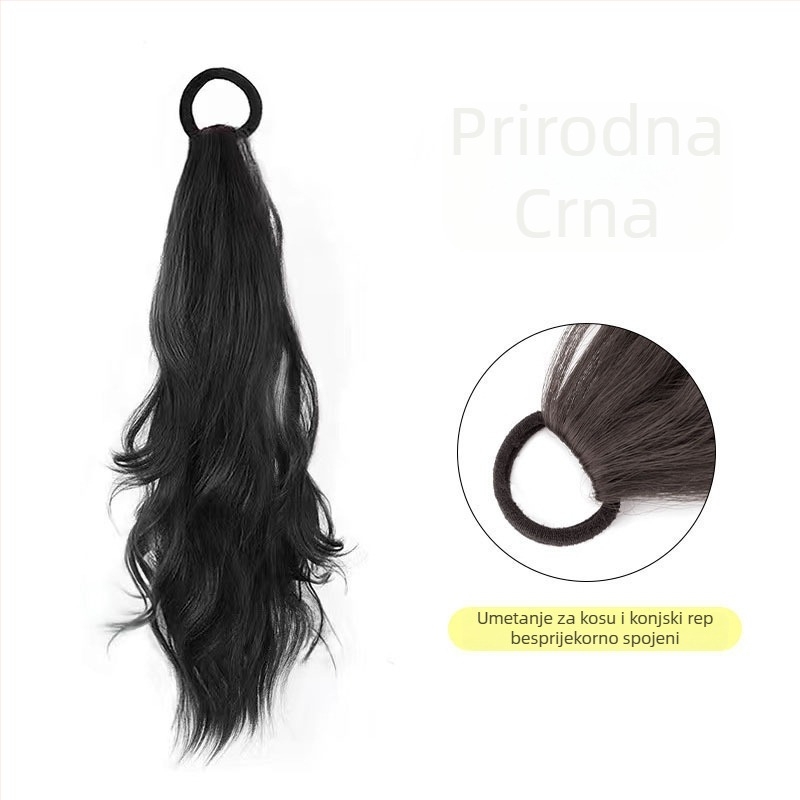 Perika s repom, model Hair rope ponytail, materijal: vlakna visoke temperature otpornosti, tehnologija: mehanizam, pogodna za žene