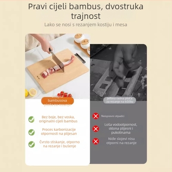 Suncha Double Gun daska za rezanje od bambusa, protuklizna, dvostrana