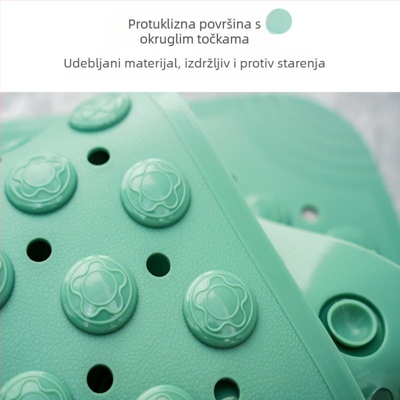 Protuklizna prostirka za kupaonu za tuš i pod toaleta, PVC kvadratnog oblika, moderni minimalistički stil