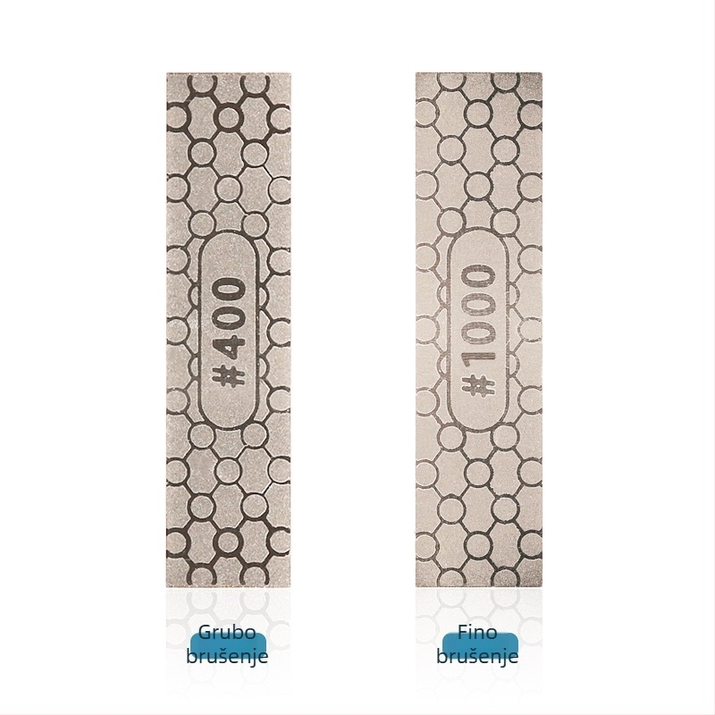 Dvostrani dijamantni kamen za oštrenje noževa, lagan 30 g, zrnatost 150/600 i 400/1000, otisnut DMD logo, prilagodljiva proizvodnja i privatna marka dostupna