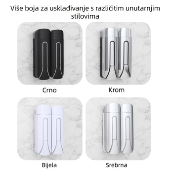 Hotelski zidni dozator sapuna – ručno pritiskanje, ABS+GPPS, elektroplatirani premaz, suvremeni minimalistički stil, 235g/470g