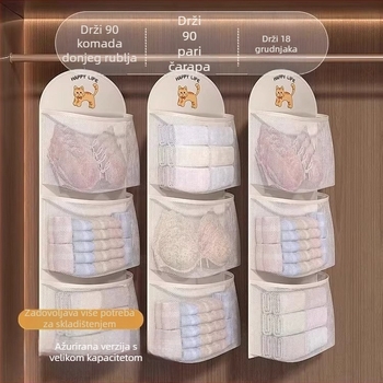 Vješeni organizator garderobe za studentske domove, pohrana donjeg rublja i čarapa, moderni minimalistički stil