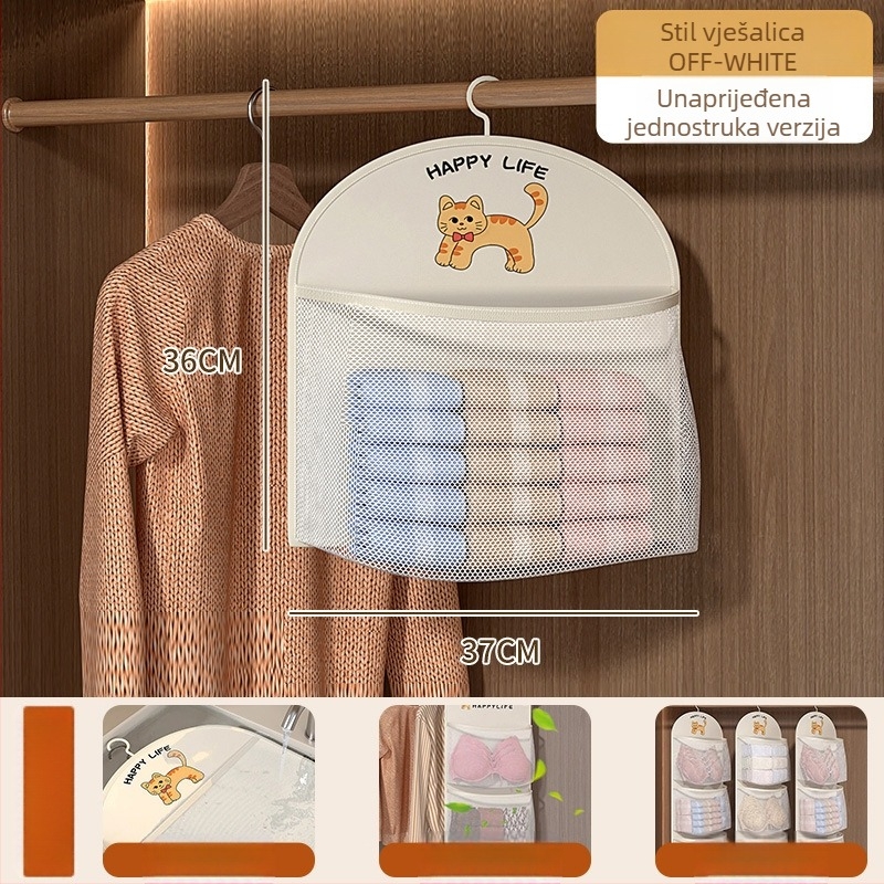 Vješeni organizator garderobe za studentske domove, pohrana donjeg rublja i čarapa, moderni minimalistički stil