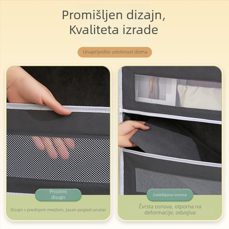 Zidna torba za skladištenje s prozorom, velika kapaciteta, višeslojni organizator (netkani materijal, sklopiva, višestruka namjena)