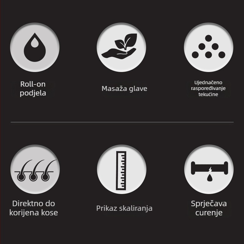 Tekući češalj za skalp s kugličnim masiranjem, CY-555, 23 g