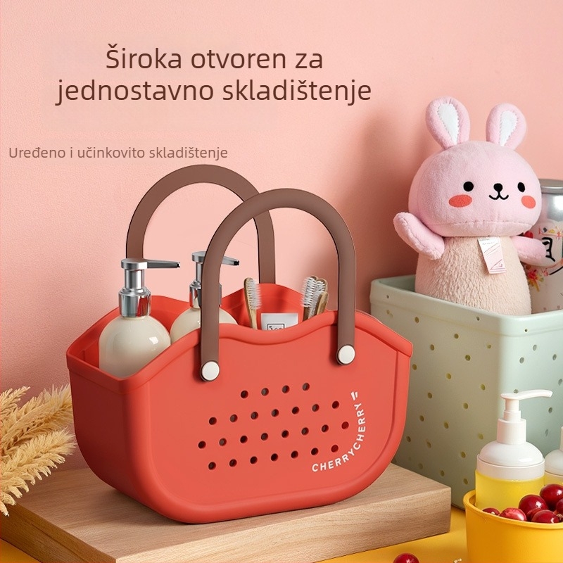 Kupaonska košara za pohranu – crtani slatki stil; Model TH-8119; Materijal PP/TPR; Primjena: donje rublje, uredski pribor, voće, povrće, knjige i časopisi, promjena odjeće