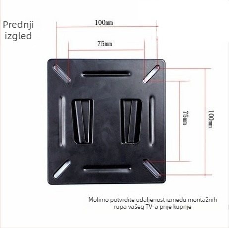 C11 LCD zidni nosač za monitor – Željezna konstrukcija, nosivost 11–15 kg, Zidni nosač, Mehaničko upravljanje