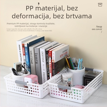 Stolni koš za pohranu, debelog dizajna, velike kapacitete, plastični, model hc-870, moderni jednostavni stil