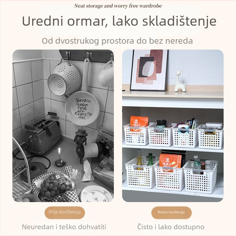Stolni koš za pohranu, debelog dizajna, velike kapacitete, plastični, model hc-870, moderni jednostavni stil