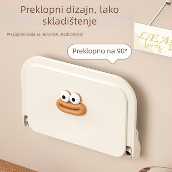 Sklope zidni ormarić za skladištenje, bez bušenja, PP materijal, 1 razina, višenamjenski za kupaonicu, spavaću sobu i dom studentata, moderan minimalistički dizajn