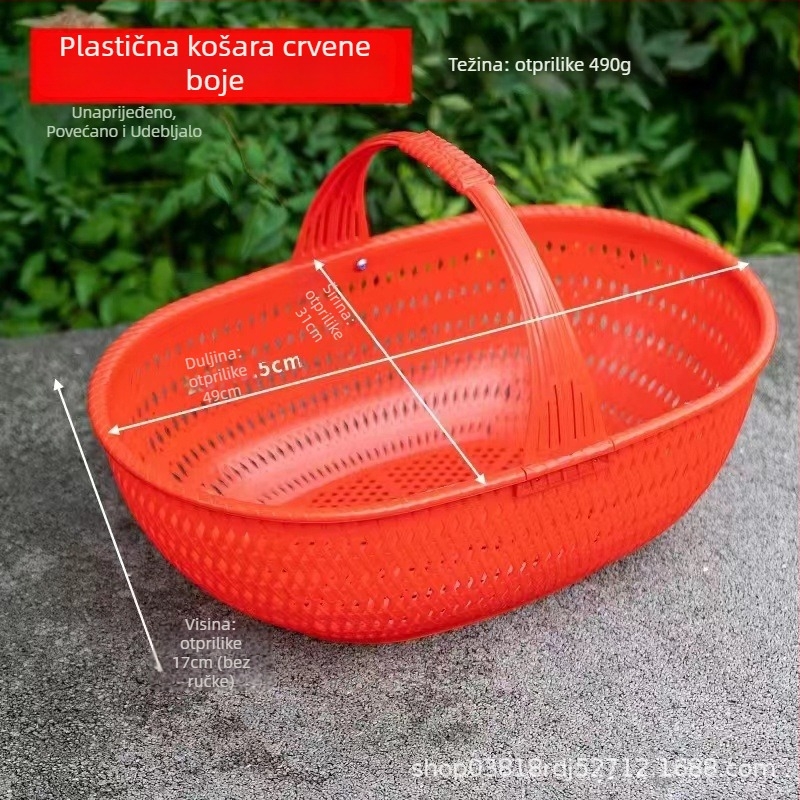 Plastični koš za voće i povrće, model 0-3, suvremen minimalistički stil, za kućnu upotrebu