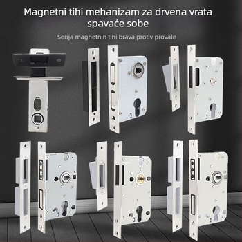 Tijelo brave za drvena vrata, nehrđajući čelik, magnetski tih mehanizam, model CXST-001, težina 200–400 g