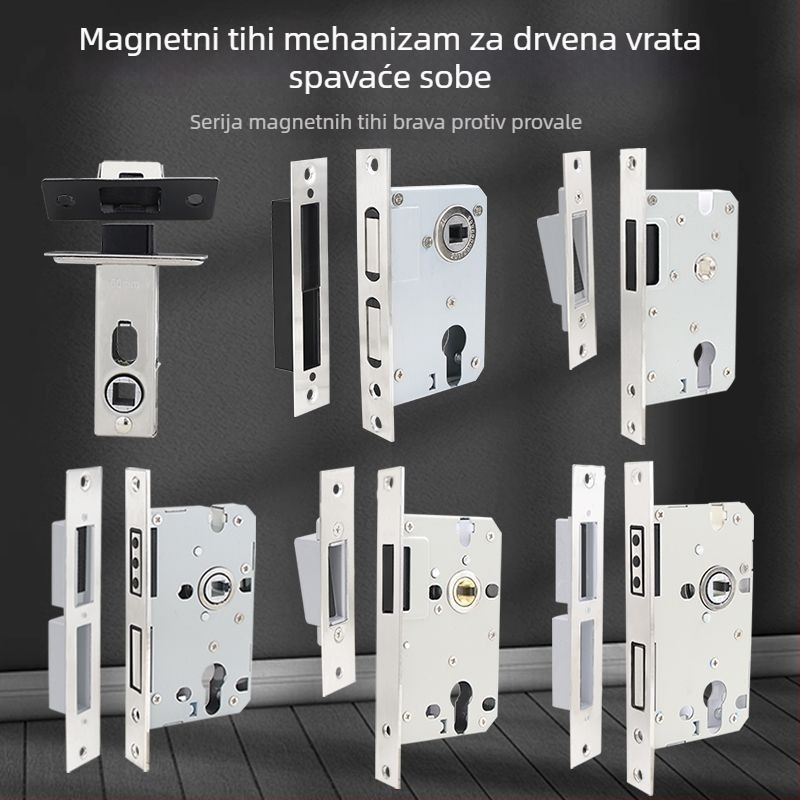 Tijelo brave za drvena vrata, nehrđajući čelik, magnetski tih mehanizam, model CXST-001, težina 200–400 g