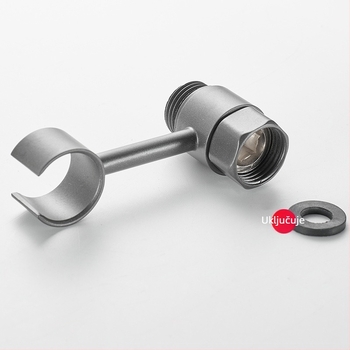 Držač za WC tuš s okretanjem – nehrđajući čelik, montaža bez bušenja, čvrsta baza, trokutasto tijelo ventila