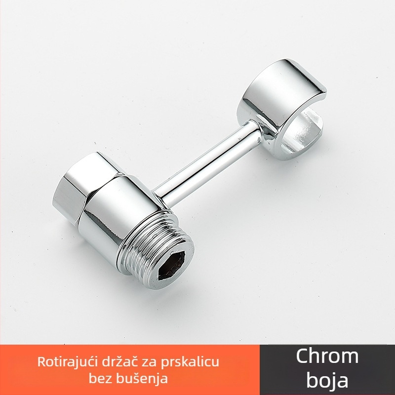 Držač za WC tuš s okretanjem – nehrđajući čelik, montaža bez bušenja, čvrsta baza, trokutasto tijelo ventila