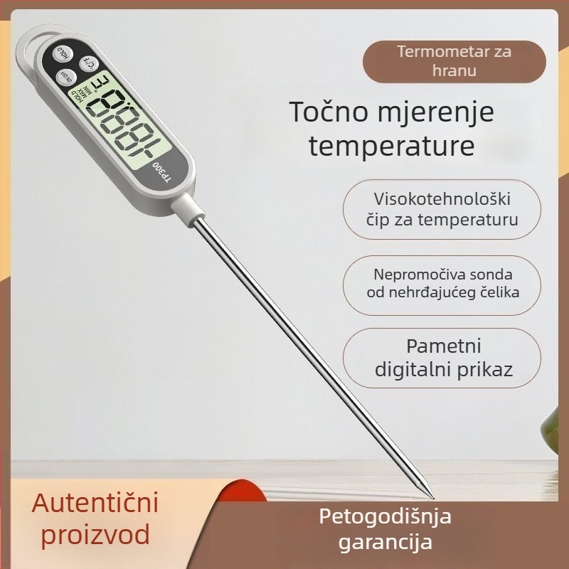 Kućni visokoprecizni sonda termometar za kuhinju – za pečenje i prženje, mjerenje temperature vode, mlijeka i ulja