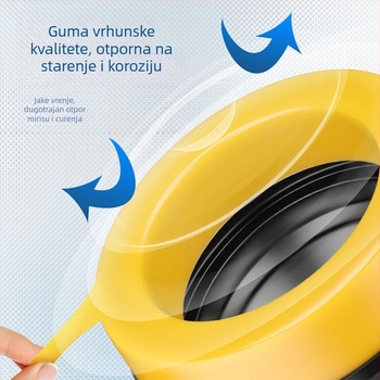 Toaletni flanšni tesni prsten – debeli gumeni prsten, protiv mirisa, integrirani silikon, snažna ljepiljiva traka, ručna izrada