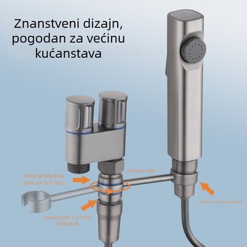 Držač tuš pištolje za WC - univerzalni bez bušenja s rotirajućim držačem (bakar, Wolf Kiss, Rotirajući, Bez bušenja, Univerzalno)