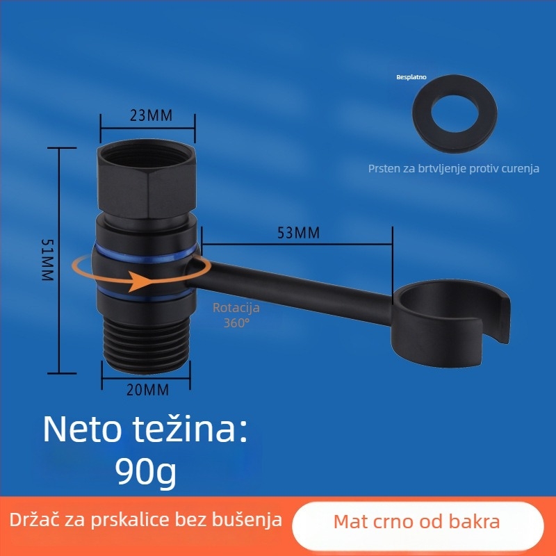 Držač tuš pištolje za WC - univerzalni bez bušenja s rotirajućim držačem (bakar, Wolf Kiss, Rotirajući, Bez bušenja, Univerzalno)