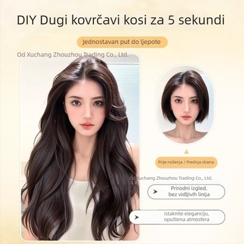 Peruka: duga kosa, veliki valovi, vlakno otporno na visoke temperature, model SC60, jednodijelna konstrukcija