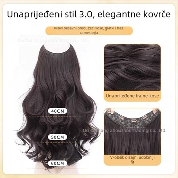 Peruka: duga kosa, veliki valovi, vlakno otporno na visoke temperature, model SC60, jednodijelna konstrukcija