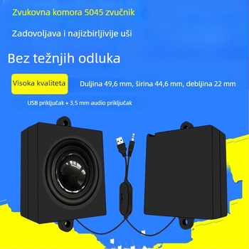 USB napajani računarski zvučnik, 4 Ω, 3 W, frekvencijski raspon 10–25000 Hz, 5V USB napajanje