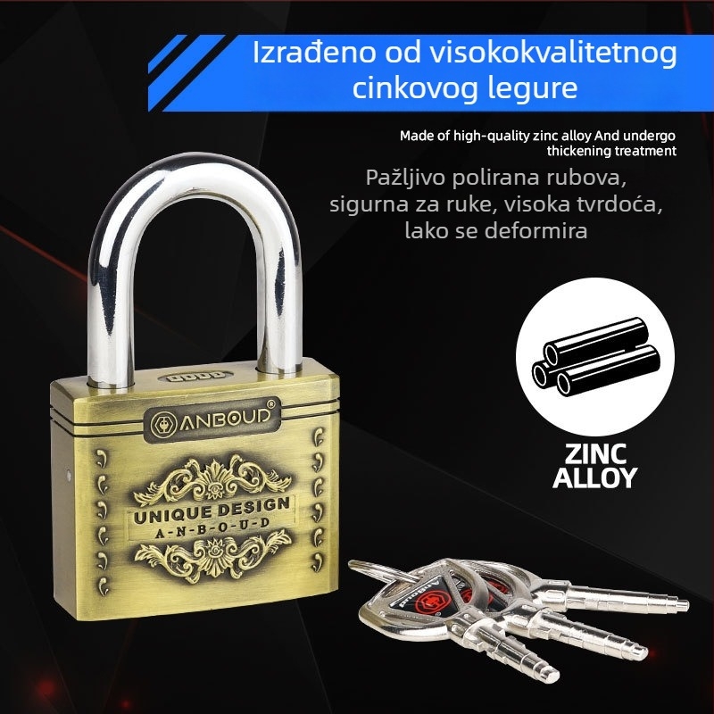 Kućni katanc Tip C – Anbond, legura čelika, moderni stil