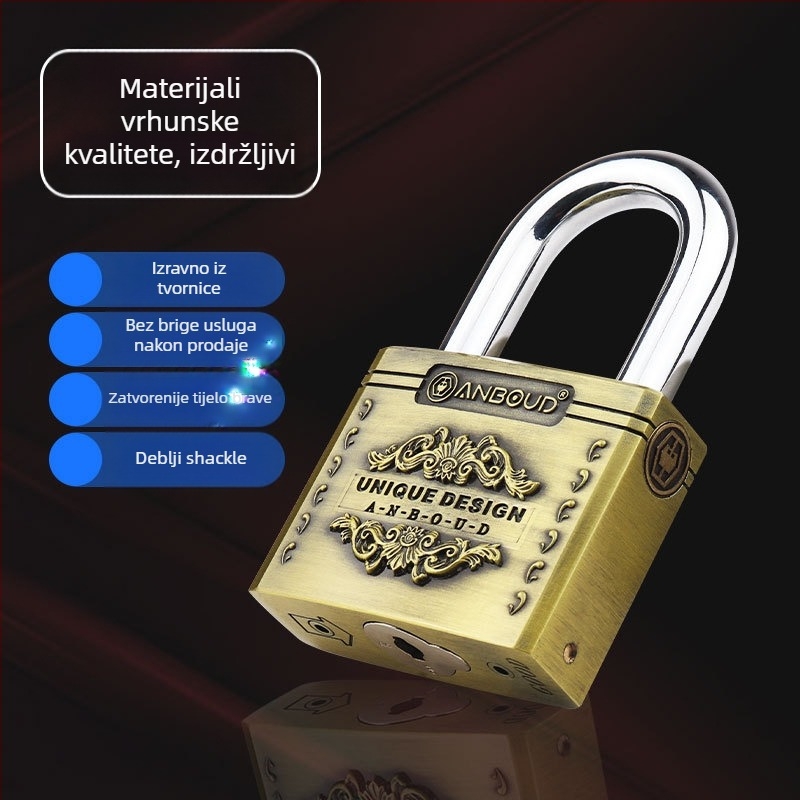 Kućni katanc Tip C – Anbond, legura čelika, moderni stil
