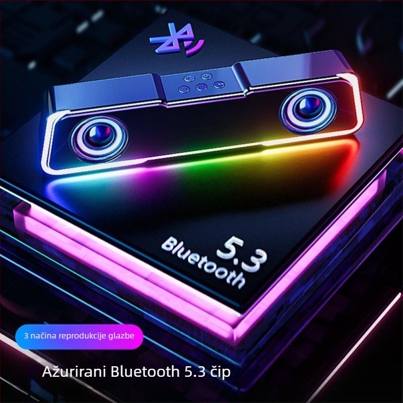 Bluetooth zvučnik za desktop, 2 zvučnika, 5W, Bluetooth 5.3, 100 Hz–20 kHz, domet 10 m