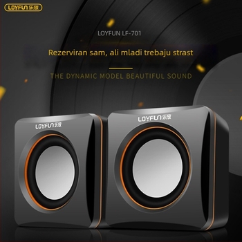 LF-701 Mini računalski zvučnici, USB sučelje, 3,5 mm audio priključak, 2-kanalni stereo zvuk