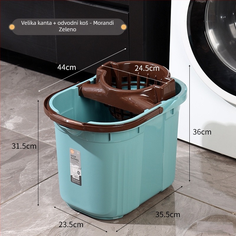 Kanta za mop s odvijačem, starinski dizajn, čvrsti plast, pravokutnog oblika, za kućnu upotrebu