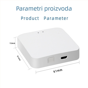 Graffiti SY-WZJ1 Inteligentni Zigbee Bežični Gateway s Tuya Smart 3.0 Središnjom Kontrolom, 2,4 GHz Wi‑Fi, Podrška Firewallu