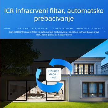 Vanjska sigurnosna kamera s noćnim vidom, 4K rezolucija, 4 mm objektiv, PoE napajanje (110-240V), IR domet 30 m