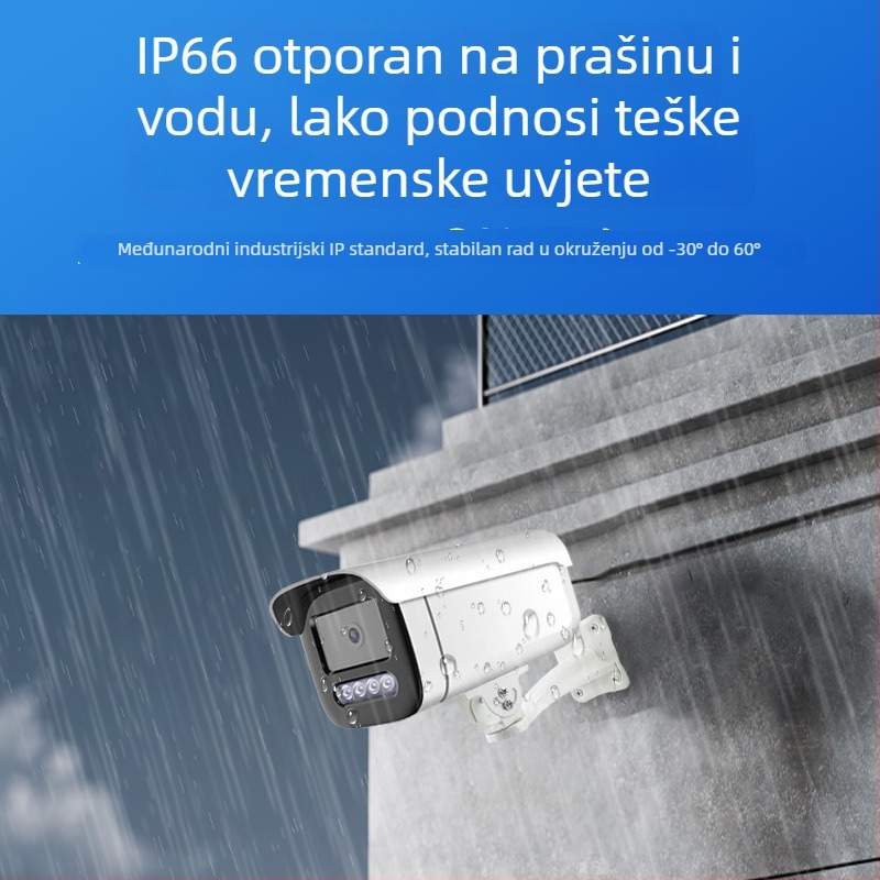 Vanjska sigurnosna kamera s noćnim vidom, 4K rezolucija, 4 mm objektiv, PoE napajanje (110-240V), IR domet 30 m