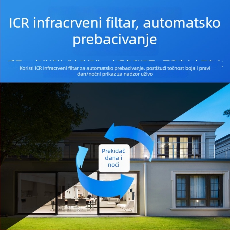 Vanjska sigurnosna kamera s noćnim vidom, 4K rezolucija, 4 mm objektiv, PoE napajanje (110-240V), IR domet 30 m