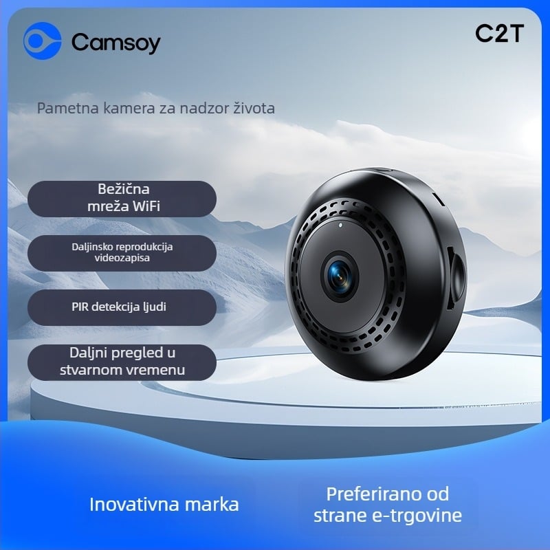 CAMSOY C2T bežična IP kamera, okrugli dizajn, 1080p, 0.05 lx minimalno osvjetljenje, 3.6 mm leća, noćno viziranje