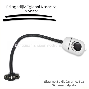 Držač monitora s 360° rotacijom, metalna konstrukcija, toplinski skupljiva cijev, fleksibilan vrat